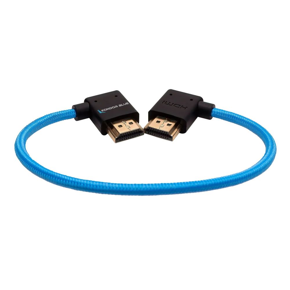Kondor Blue 12" Rechter Winkel zu linkem Winkel Full HDMI straight cable, Kondor Blue