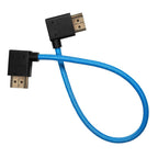 Kondor Blue 12" Rechter Winkel zu linkem Winkel Full HDMI straight cable, Kondor Blue