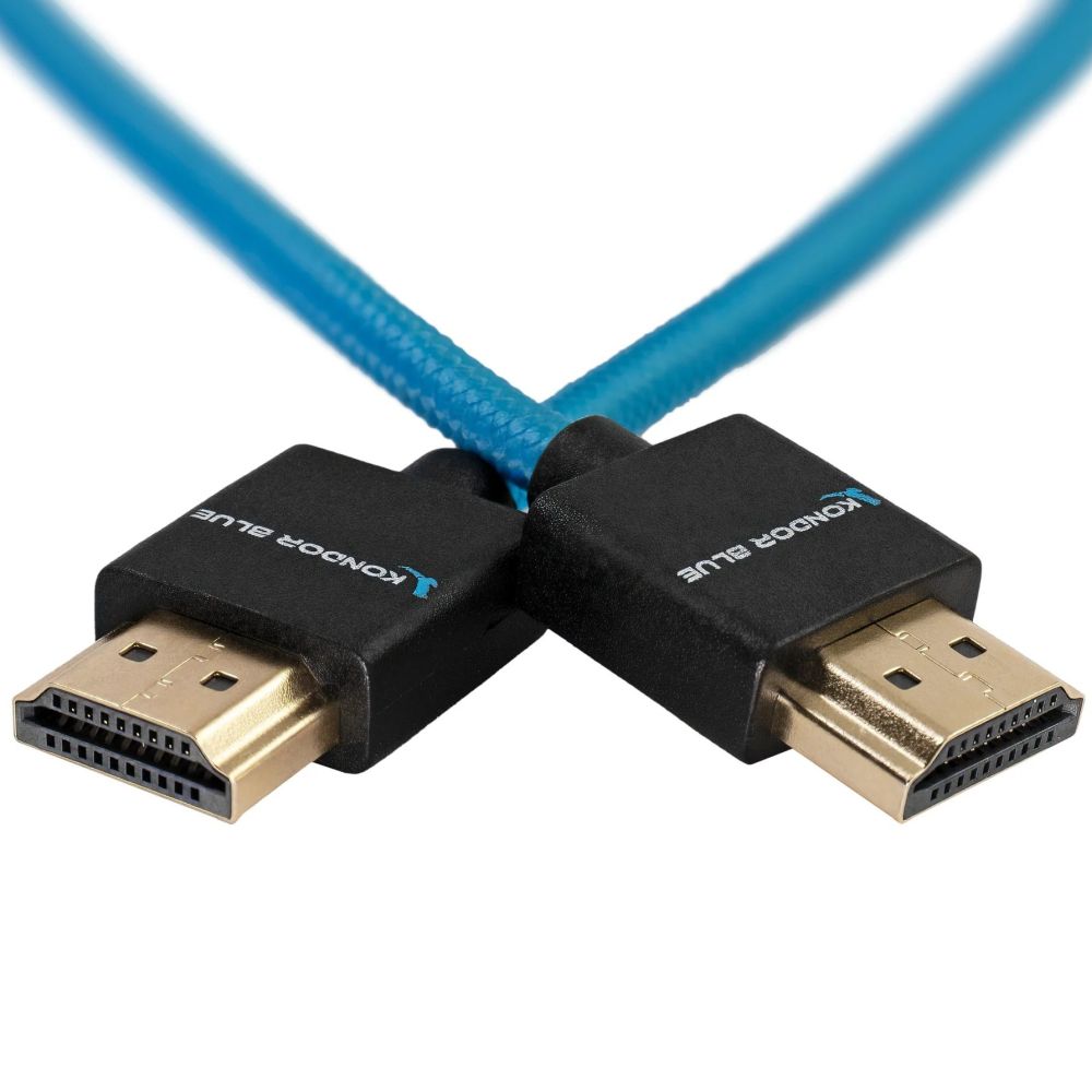 Kondor Blue HDMI zu HDMI 16" dünnes, geflochtenes Kabel für Monitore auf der Kamera