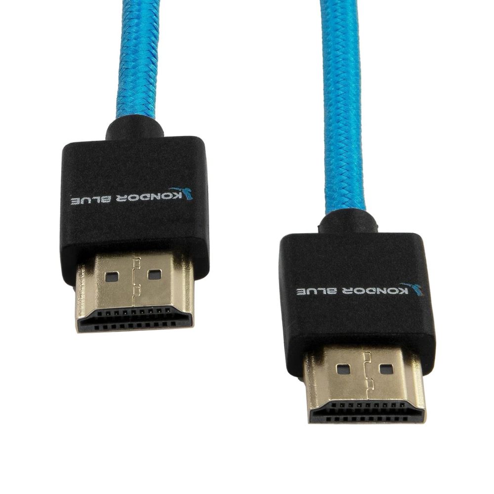 Kondor Blue HDMI zu HDMI 16" dünnes, geflochtenes Kabel für Monitore auf der Kamera