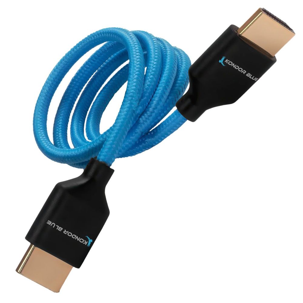Kondor Blue Câble tressé bleu 4K HDMI 2.0 / 2 pieds