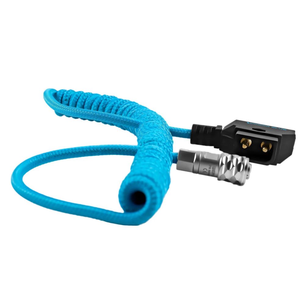 Kondor Blue Curled D-Tap to BMPCC 6K/4K Stromkabel für Blackmagic, blau