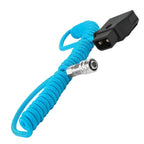 Kondor Blue Curled D-Tap to BMPCC 6K/4K Stromkabel für Blackmagic, blau