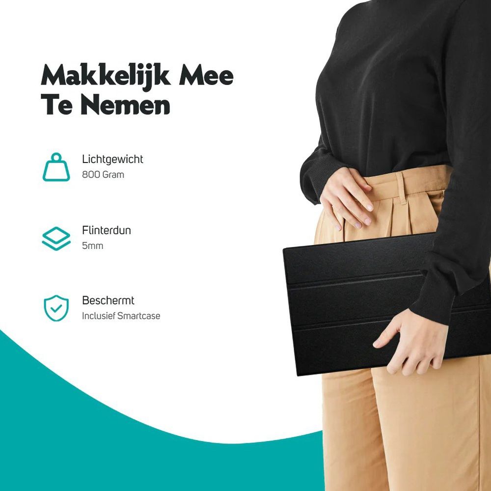 Pora&co Moniteur portable à écran tactile 15,6 pouces