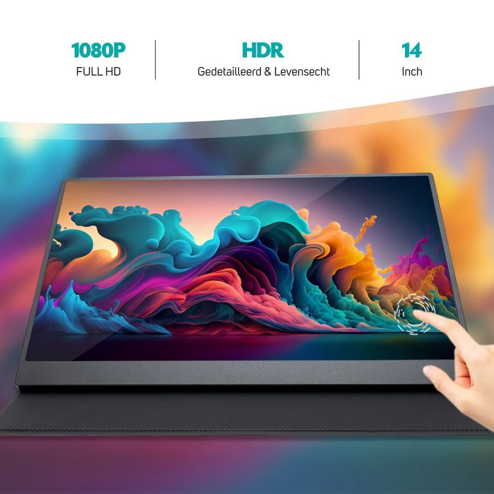 Pora&co Moniteur portable à écran tactile 14 pouces