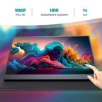 Pora&co Moniteur portable à écran tactile 14 pouces