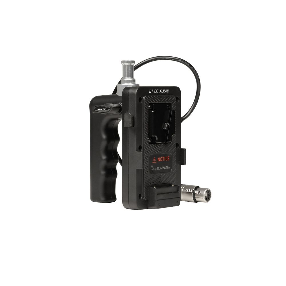 Nanlite V-Mount Batteriegriff mit 4-Pin XLR Anschluss