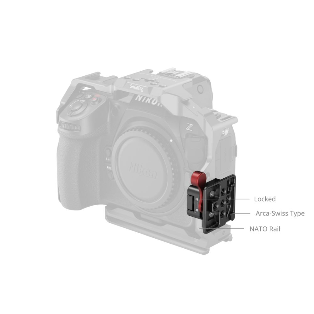 SmallRig NATO Klemme auf Arca-Swiss Schnellwechselplatte MD4857