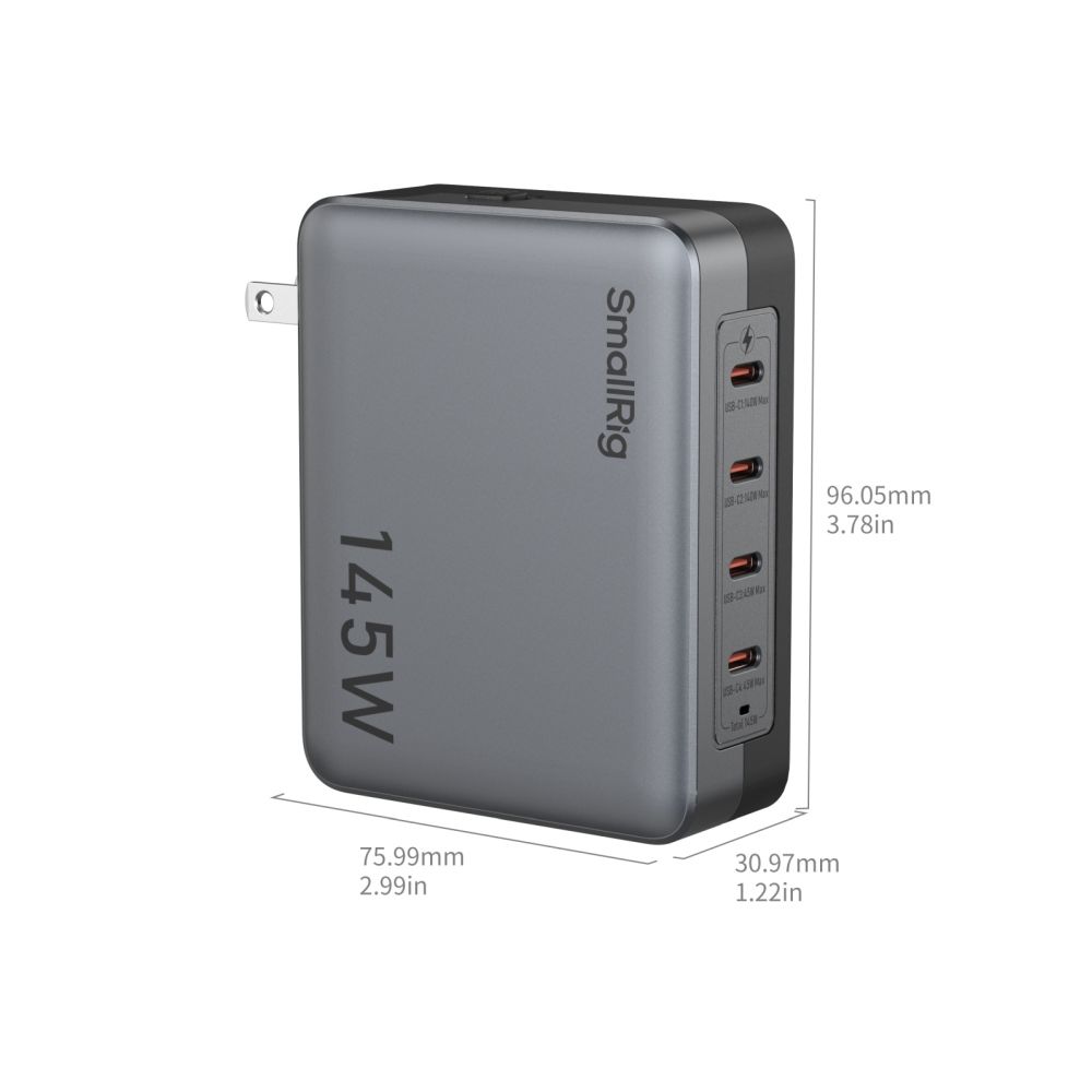 SmallRig 4748 145W 4-Port PD Power Adaptateur (EU Standard) 4748