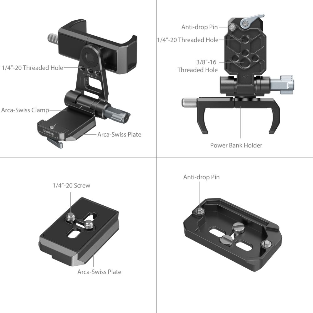 SmallRig Power Banks Mount Plate Kit für spiegellose Kameras 4695