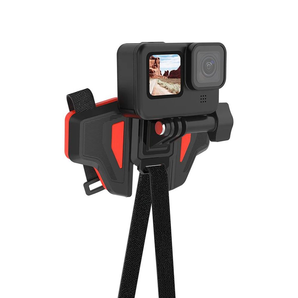 Telesin Premium Helmet Mount / Helmhalterung, orange