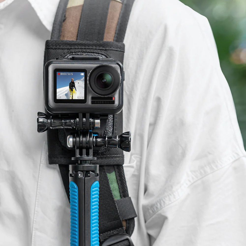 Telesin Dual Action Kamera Mount (regulär + J Hook Buckle)