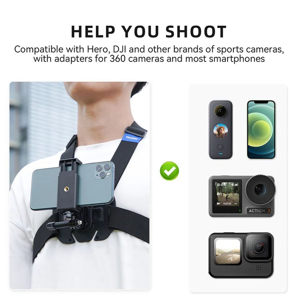 Telesin Chest Mount V2 für Actioncam