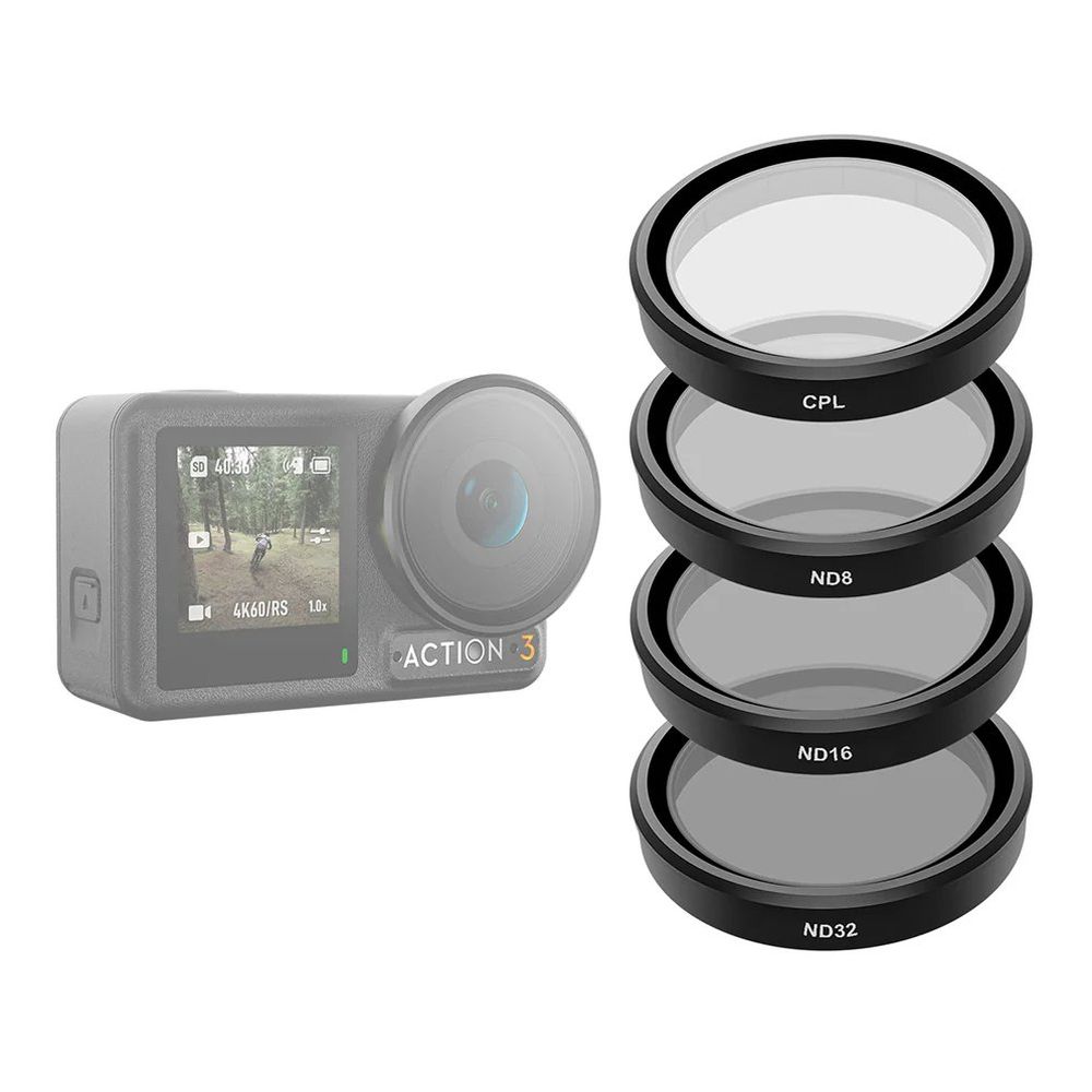 Telesin CPL+ND8/16/32 Objektivfilter Kit 4er-Pack Osmo Action 3/4