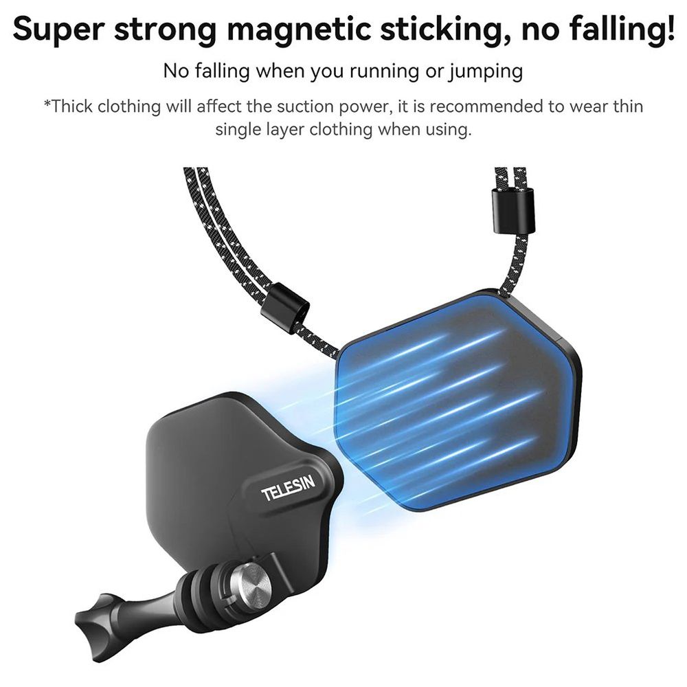 Telesin Magnetische Halterung für GoPro mit Nackenbefestigung