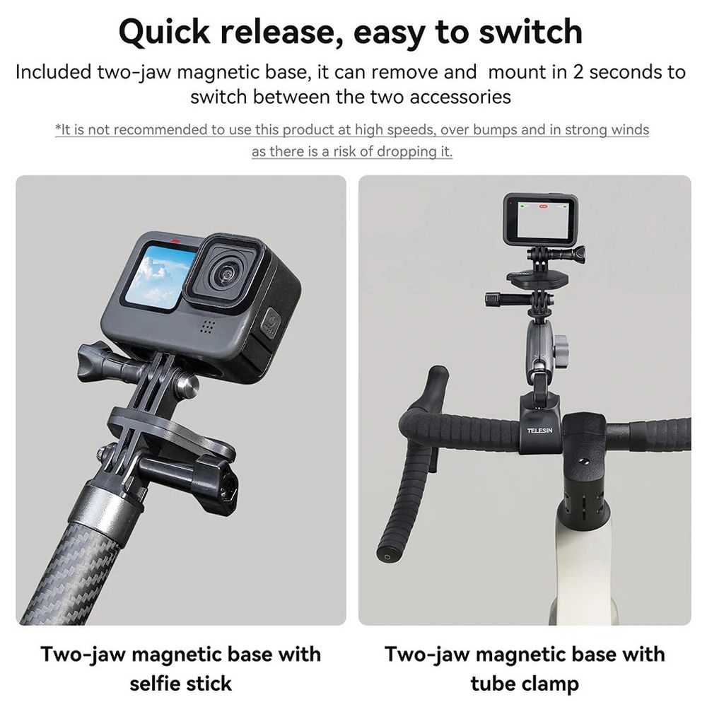 Telesin Magnetische Halterung für GoPro mit Nackenbefestigung