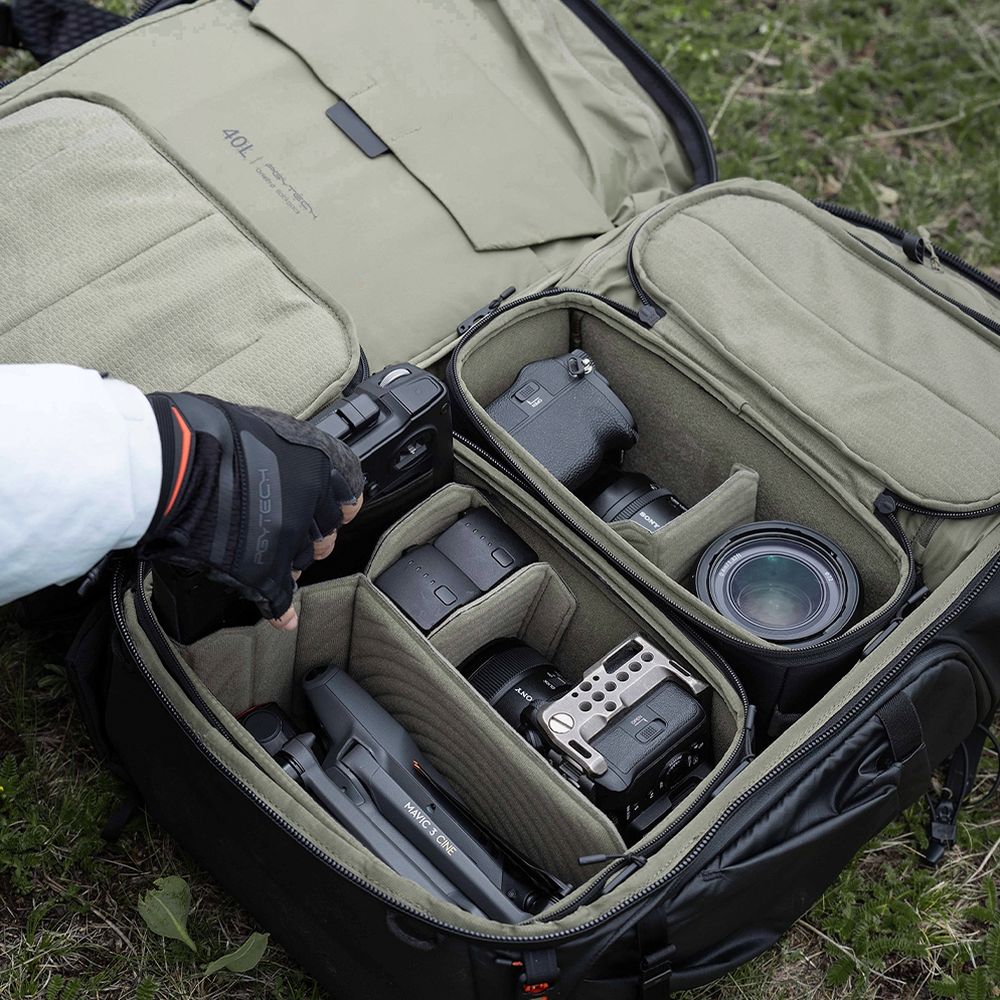 PGYTECH OnePro Flex Sac à Dos 50L (Space Noir) + Insert pour Caméra M
