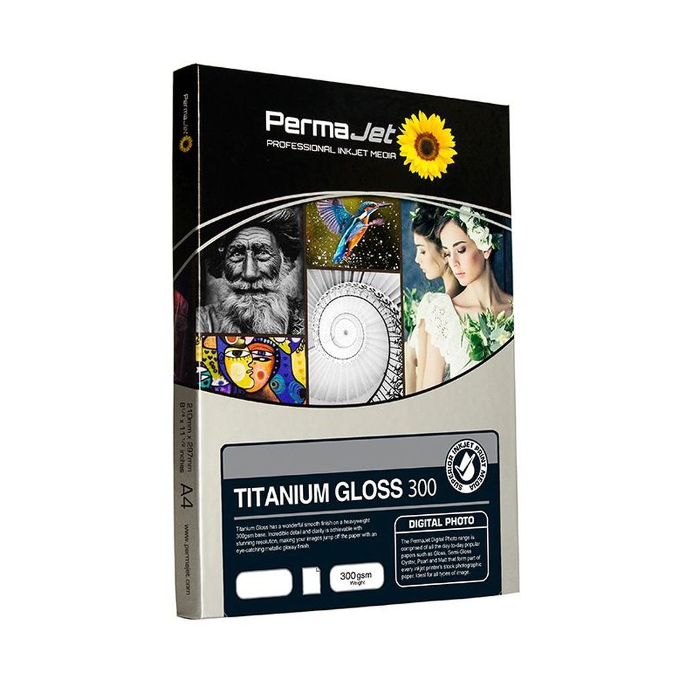 PermaJet PJ24912 Titanium Gloss Metallic A4 25 Feuilles