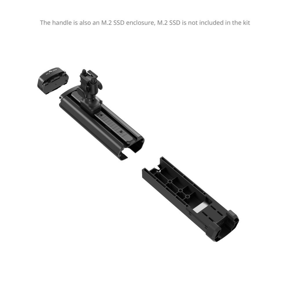 SmallRig Poignée latérale rotative bilatérale à dégagement rapide avec commande sans fil et boîtier SSD M.2 4841
