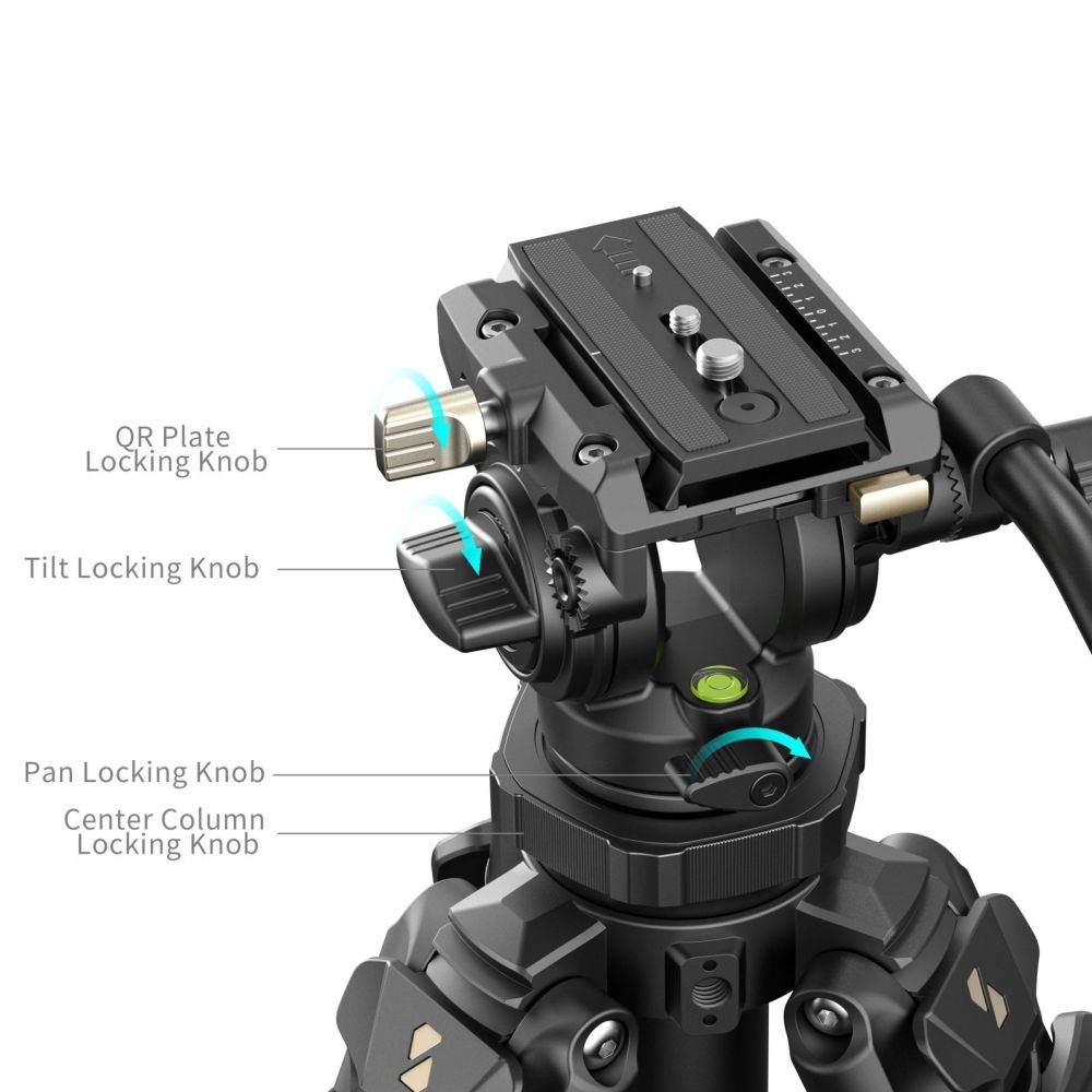 SmallRig Lightweight Video Carbon Fiber Dreibeinstativ Kit AD-50 Pro 4420