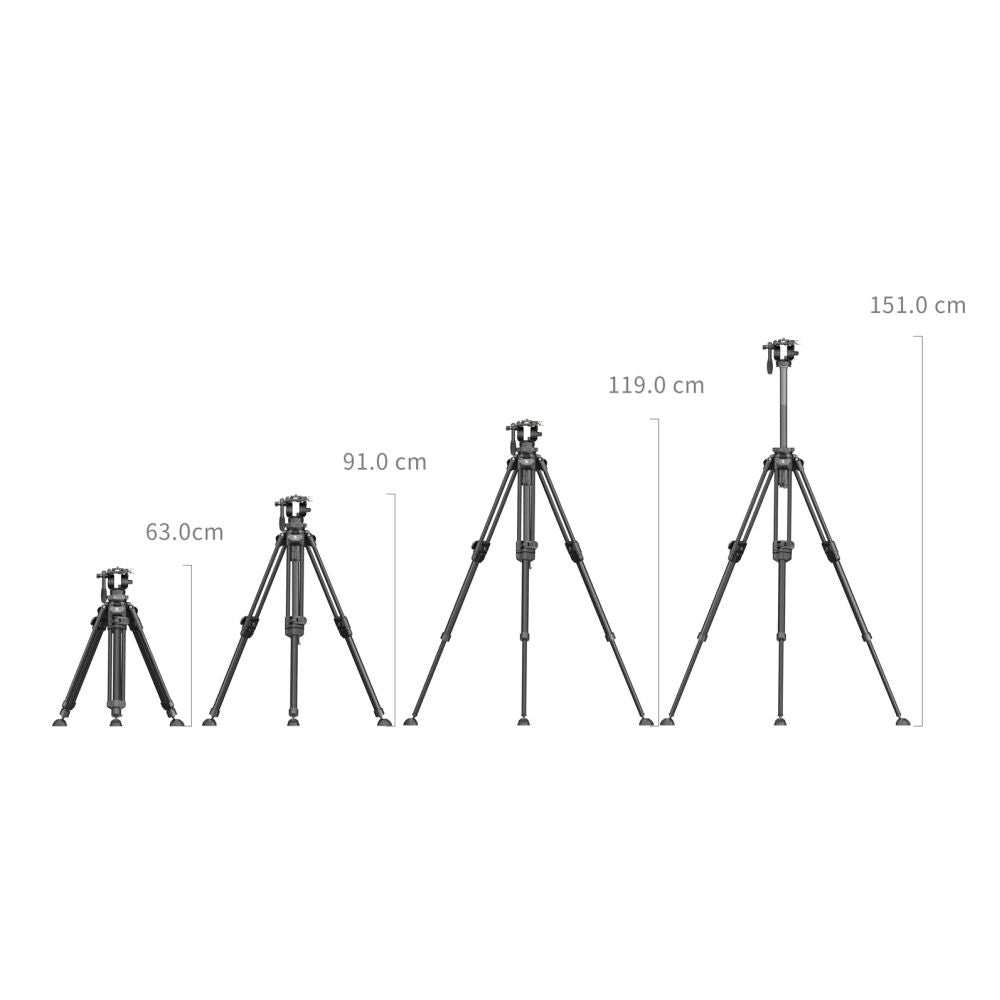 SmallRig Lightweight Video Carbon Fiber Dreibeinstativ Kit AD-50 Pro 4420