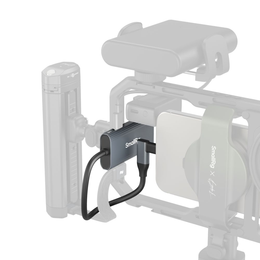 SmallRig Hub USB-C 4-en-1 PD 100W / USB-C 3.1 / USB-C 2.0 avec adaptateur audio x 2 4598