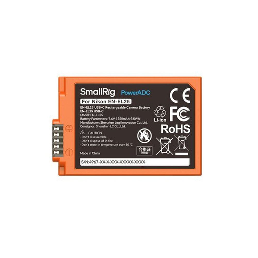 SmallRig 4967 EN-EL25 USB-C Kamera-Akku orange