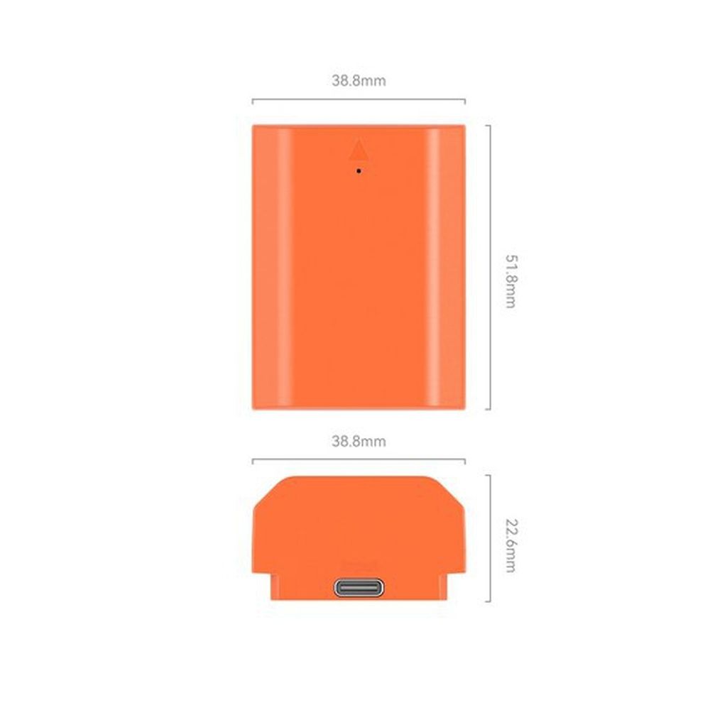 SmallRig 4969 NP-FZ100 USB-C Batterie Rechargeable pour Appareil Photo Orange