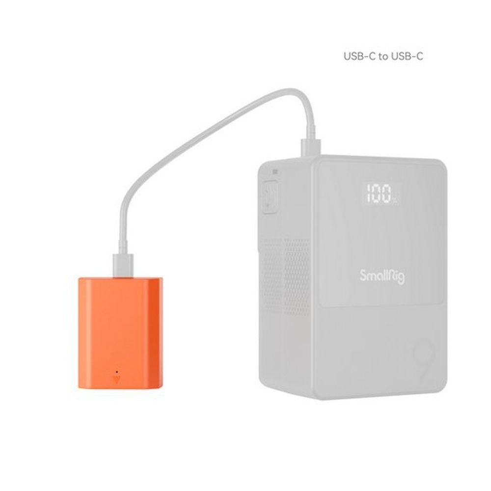 SmallRig 4969 NP-FZ100 USB-C Batterie Rechargeable pour Appareil Photo Orange