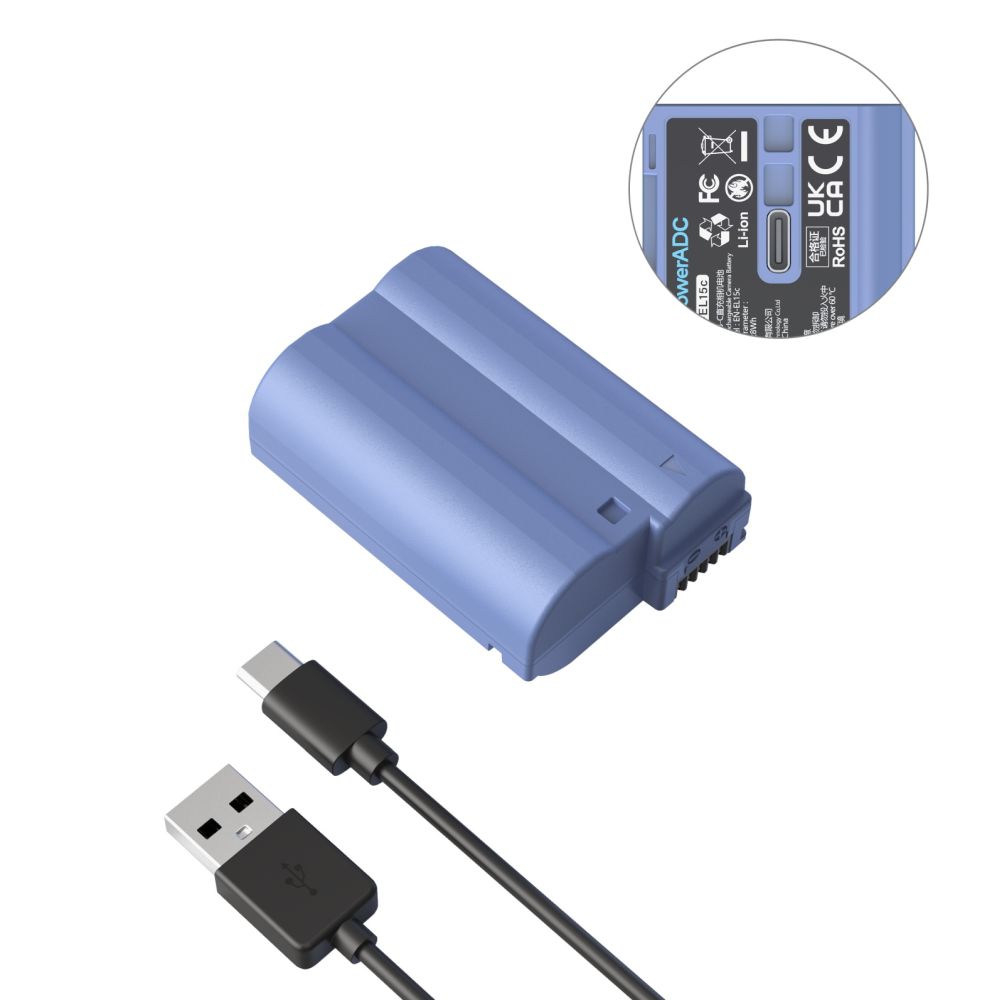 SmallRig 4332B EN-EL15c USB-C wiederaufladbarer Kamera-Akku