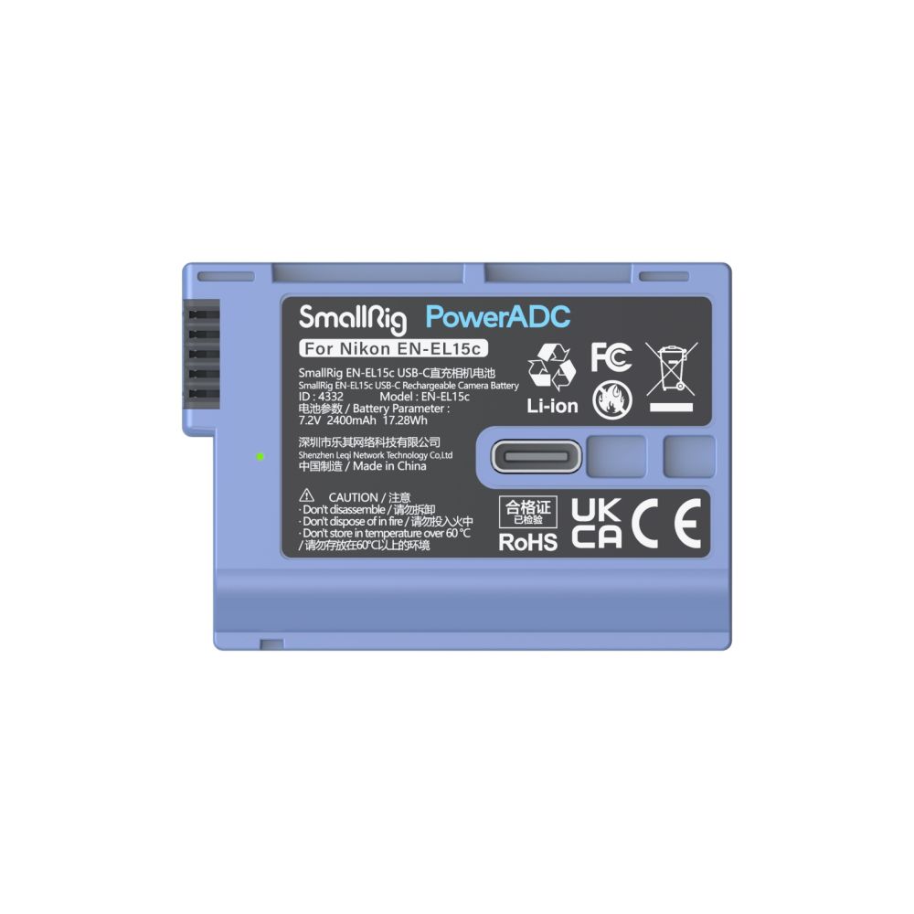 SmallRig 4332B EN-EL15c USB-C wiederaufladbarer Kamera-Akku