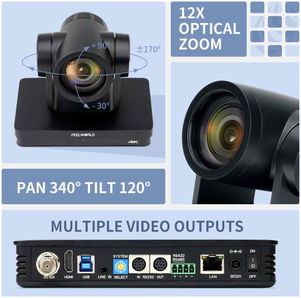 Feelworld UHD4K12X PTZ Kamera