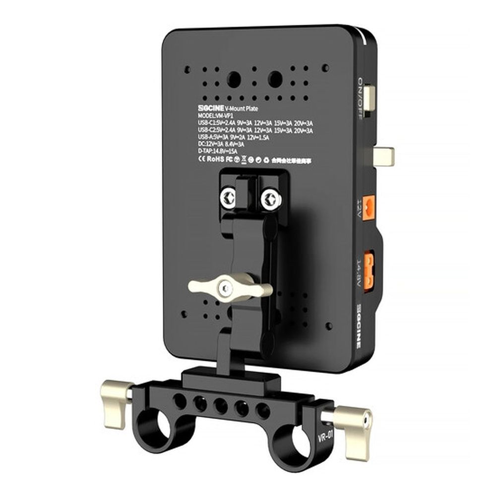 ZGCINE Plaque V-Mount Inclinable sur Tige de 15mm