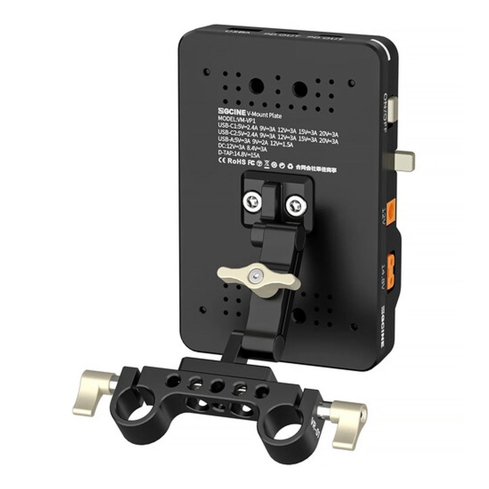 ZGCINE Plaque V-Mount Inclinable sur Tige de 15mm