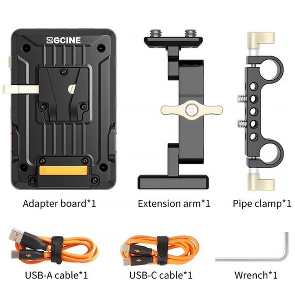 ZGCINE Plaque V-Mount Inclinable sur Tige de 15mm