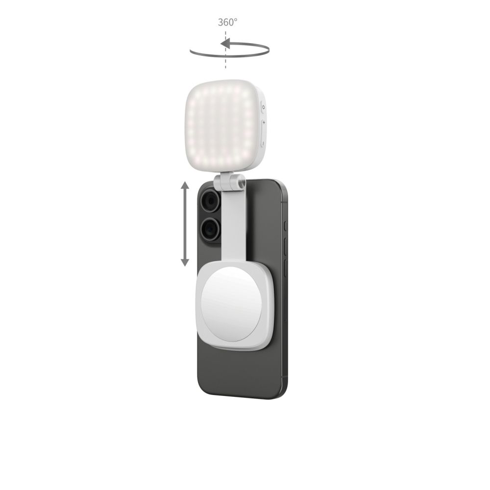 SmallRig 4933 Vibe P48 Lampe vidéo LED détachable pour téléphone portable, blanc