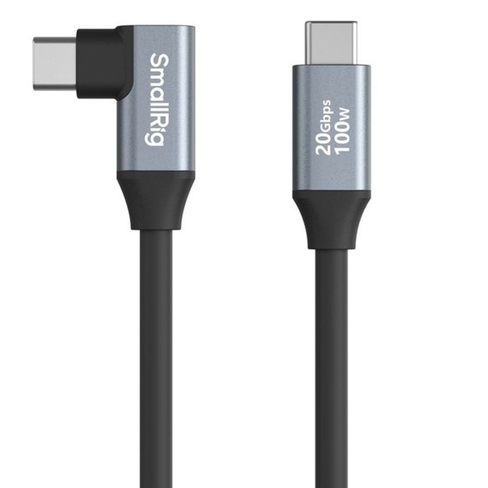 SmallRig 4791 USB-C (gerade) auf USB-C (abgewinkelt) Datenkabel (60cm / 23.6in)