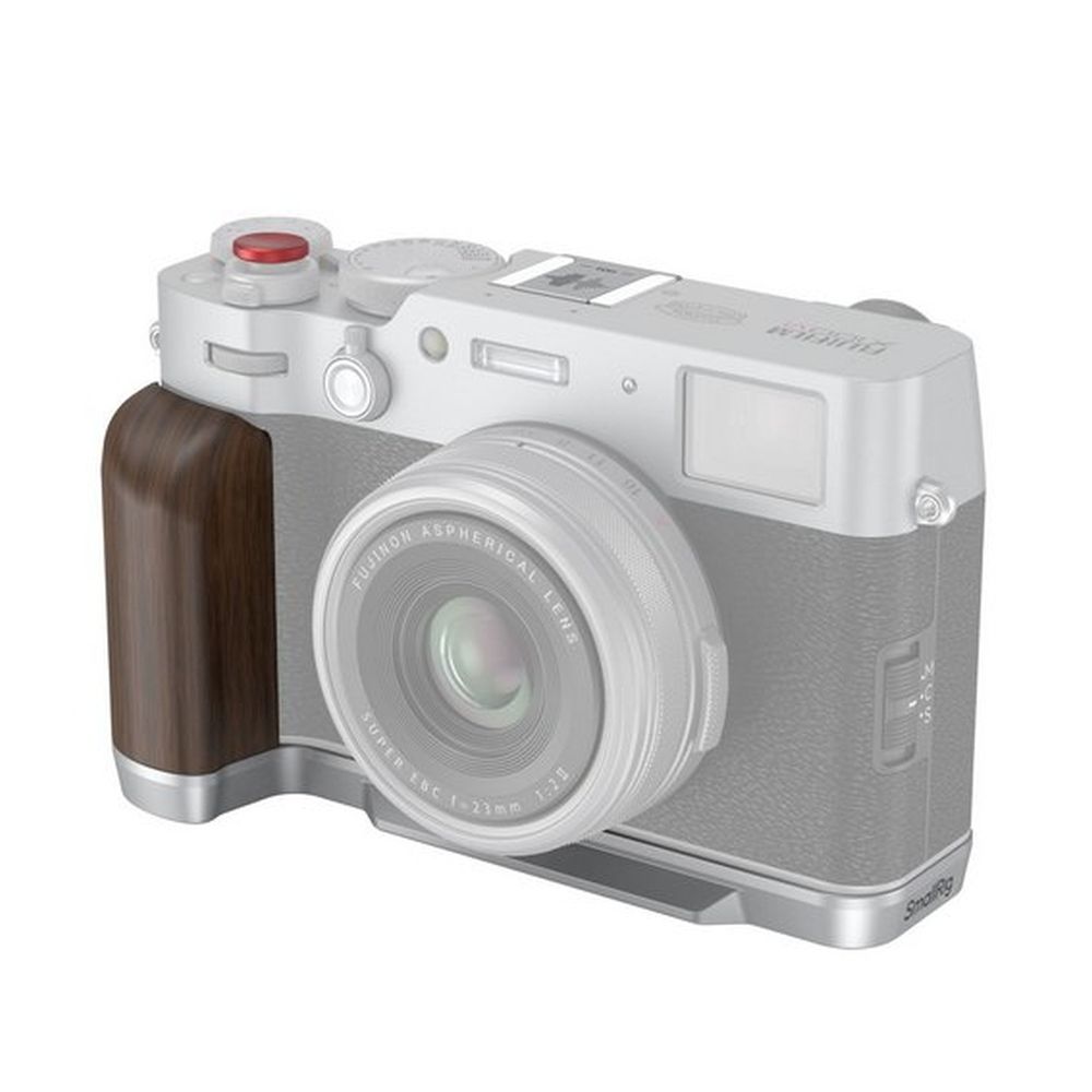 SmallRig 4804 L-förmiger Holzgriff für Fujifilm X100VI / X100V, silber