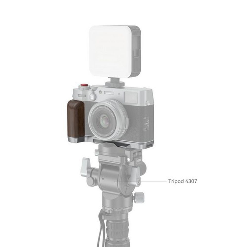 SmallRig 4804 L-förmiger Holzgriff für Fujifilm X100VI / X100V, silber