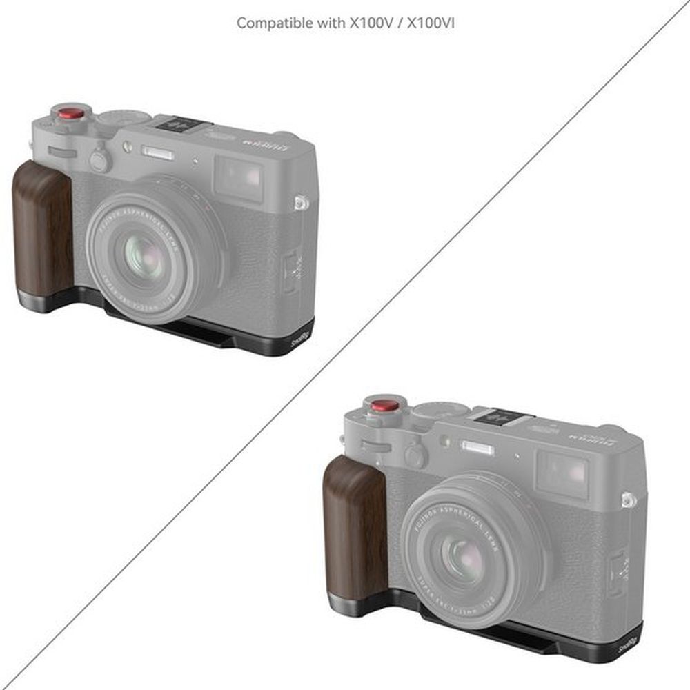 SmallRig 4805 L-förmiger Holzgriff für Fujifilm X100VI / X100V, schwarz