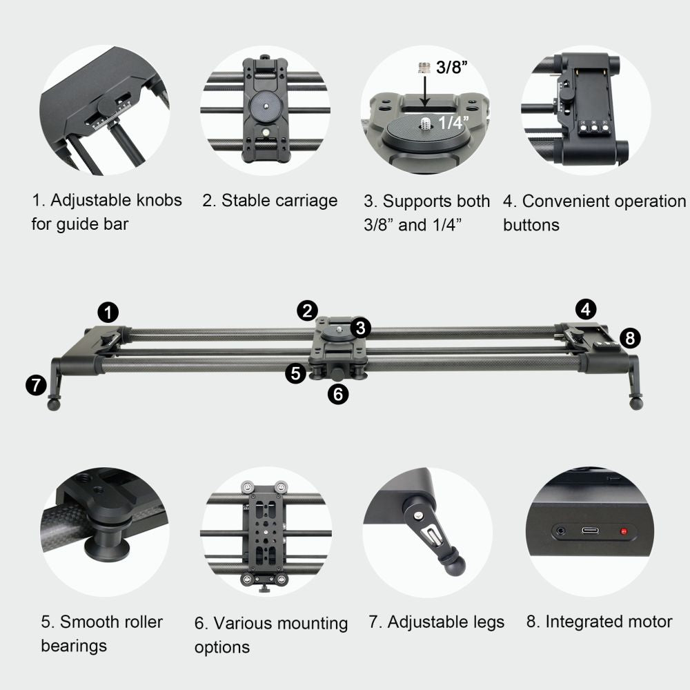 Konova G1 60cm Motorisierter Carbon Slider