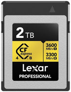Lexar Professional Or Carte CFexpress Type B R3600/W3300 MB/s – 2TB