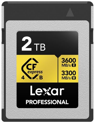 Lexar Professional Or Carte CFexpress Type B R3600/W3300 MB/s – 2TB