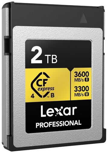 Lexar Professional Or Carte CFexpress Type B R3600/W3300 MB/s – 2TB