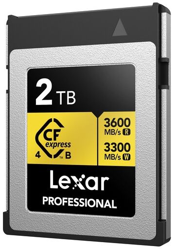 Lexar Professional Or Carte CFexpress Type B R3600/W3300 MB/s – 2TB