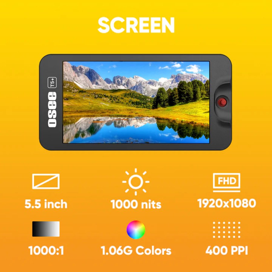 Osee T5+ 5,5" 4K-HDMI On-Camera Monitor Kit - 1000 nits