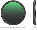SmallRig 5169 Magnetischer 67mm VND Filter ND64-ND400 (6-9 Stop)