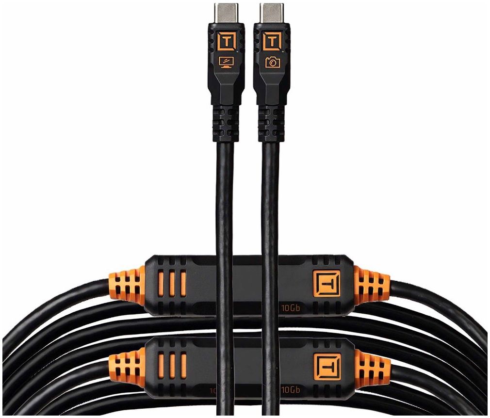 Tether Tools TetherPro Optima 10G USB-C, 31' (9,4m), noir droit
