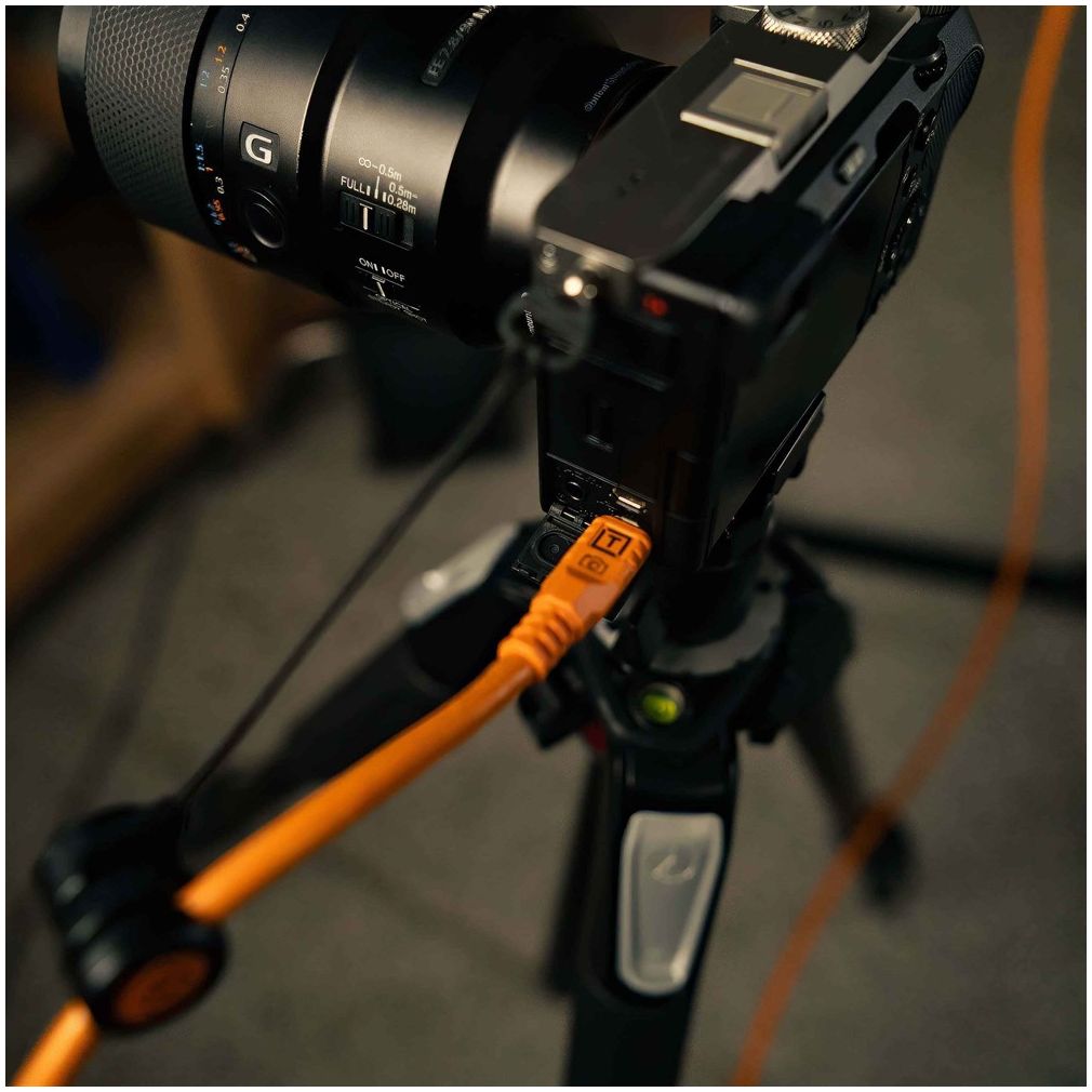 Tether Tools TetherPro Optima 10G USB-C, 31' (9,4m), noir droit