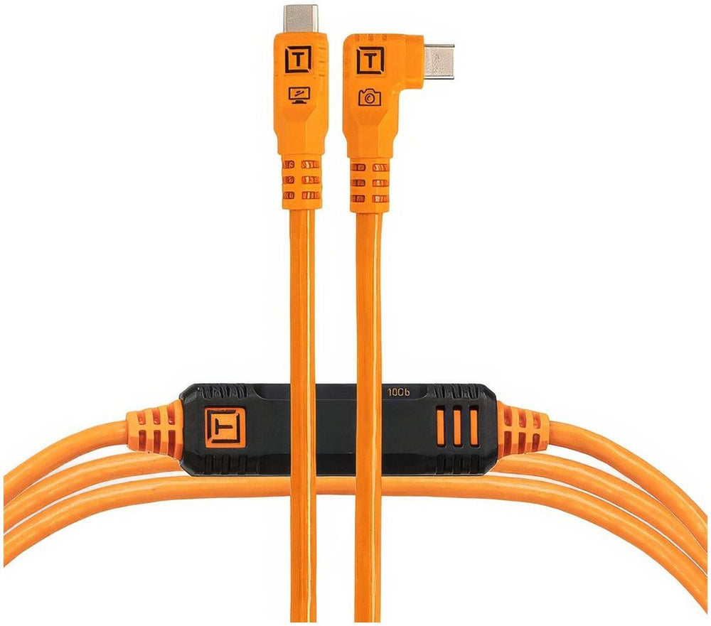 Tether Tools TetherPro Optima 10G USB-C, 15' (4,6m), gerade nach rechts orange